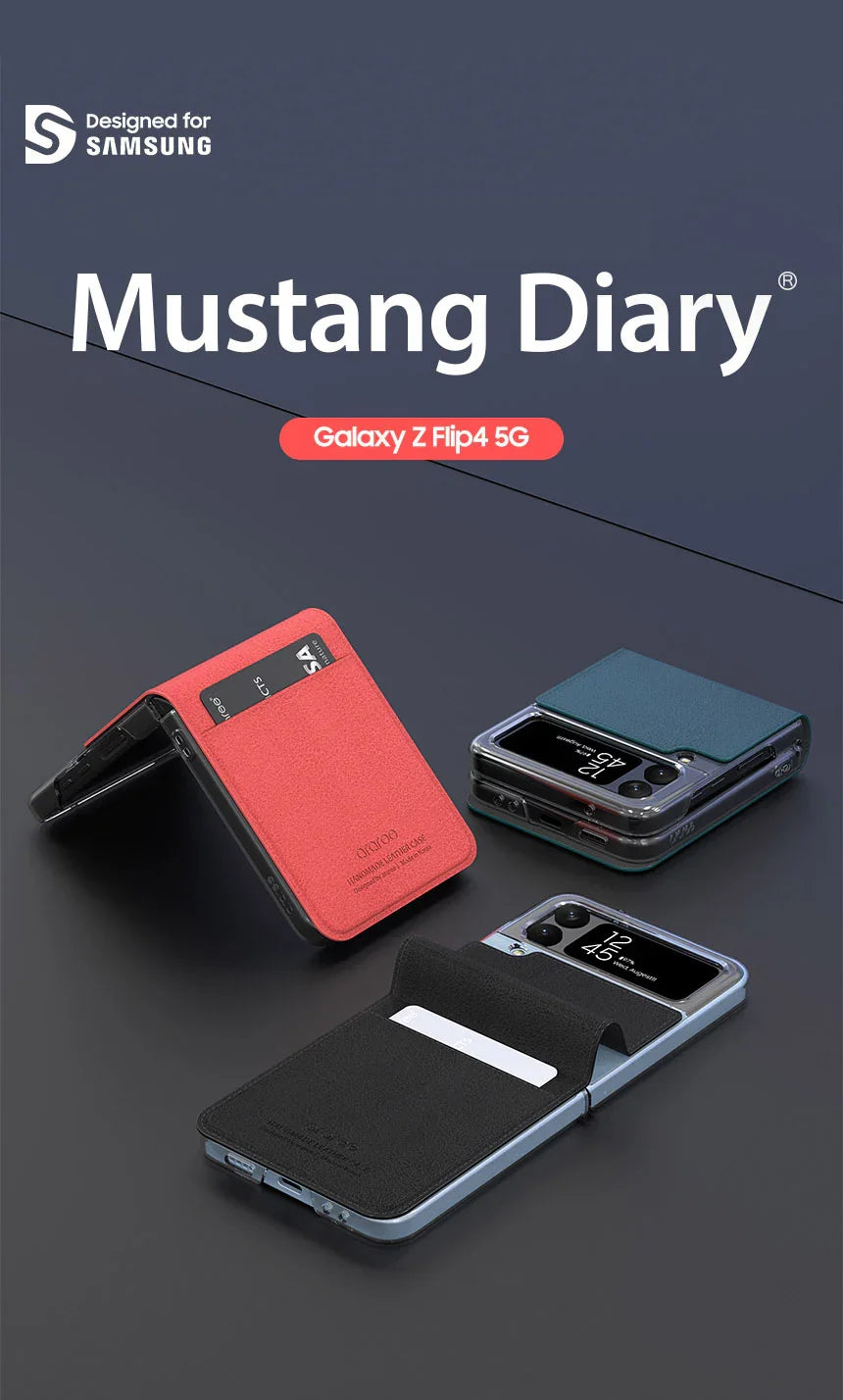Araree Mustang Diary Case For Z FliP 4 - Black - Tashqila Araree Mustang Diary Case For Z FliP 4 - Black - Tashqila